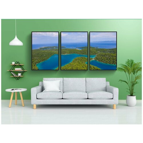 фото Набор модулных постеров для интерьера "природа, задний план, дерево" 60x90 см. в тубусе, без рамки lotsprints