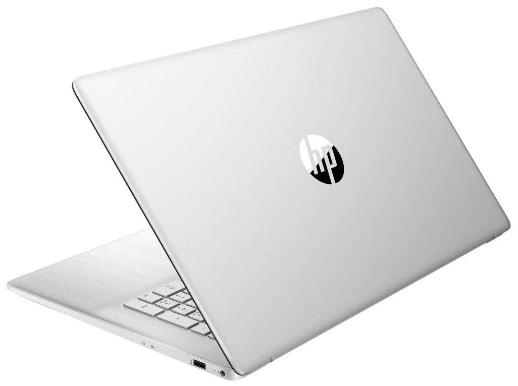 Ноутбук HP 17-cp0098ur 4E2H1EA AMD Ryzen 5 5500U 2100MHz1731920x10808GB512GB SSDDVD нетAMD Radeon GraphicsWi-FiBluetoothDOS Silver