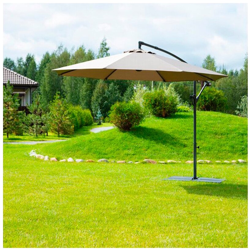Зонт садовый Alvarado мокко 300 х 250 см - фотография № 15