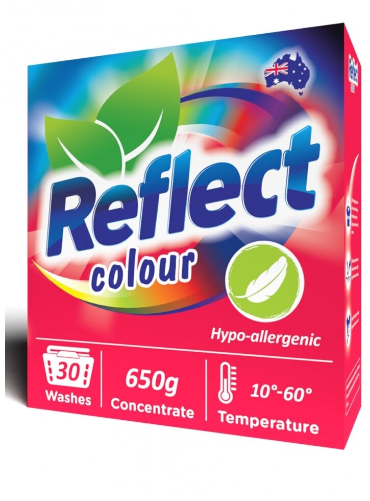 Reflect Colour Стиральный порошок концентрированный для цветных и темных тканей 650 г.
