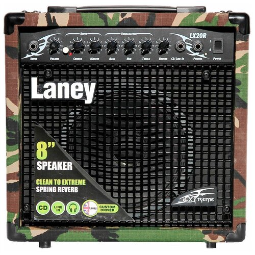 Гитарный комбо Laney LX20RCAMO orange crush 20 гитарный комбоусилитель 20 вт