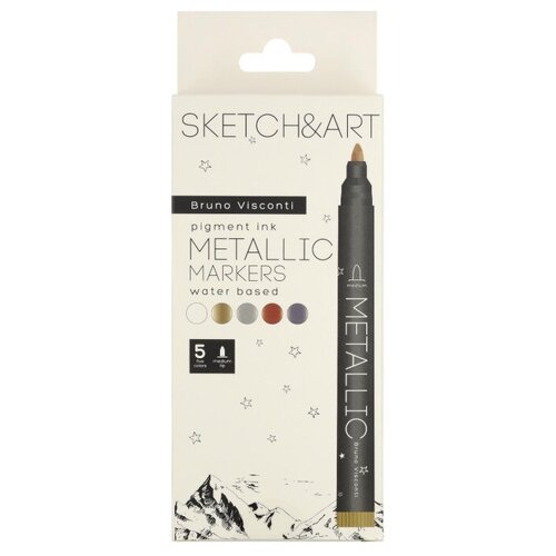 Набор маркеров металлик SKETCH&ART 5 ЦВ,22-0096