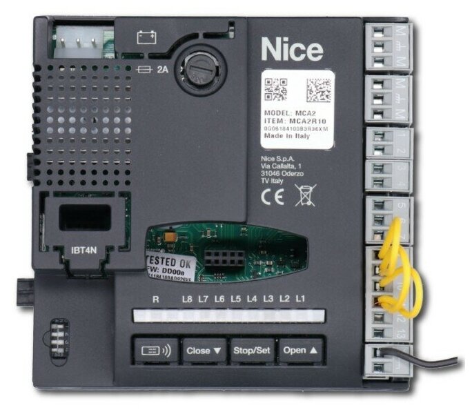 Плата блока управления Nice SPMCA2, старый артикул MCA2 для блока управления MC424 приводами wg2024, wg4024, wg3524, wg5024