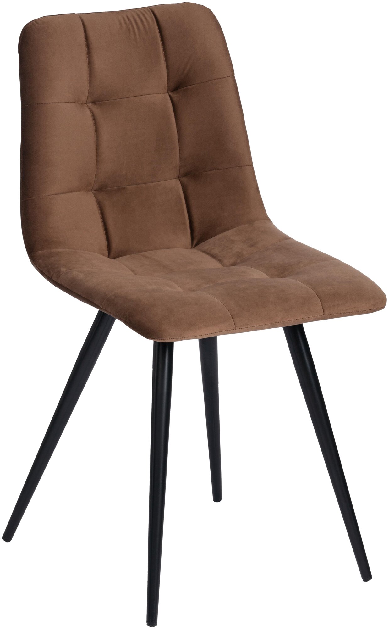 Стул TetChair CHILLY (mod. 7095) / 1 шт в упак. ткань/металл, 53х47х88 см, высота до сиденья 50 см, коричневый barkhat 11/черный