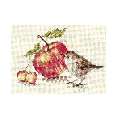 Набор для вышивания Алиса 5-22 Птичка и яблоко 11 х 17 см