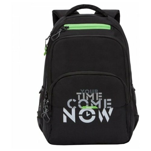 фото Рюкзак grizzly ru-030-2 /2 черный - салатовый