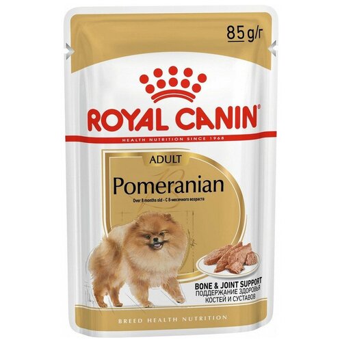 Royal Canin Pomeranian Adult влажный корм для собак породы померанский шпиц в возрасте от 8 месяцев в паучах - 85 г x 12 шт