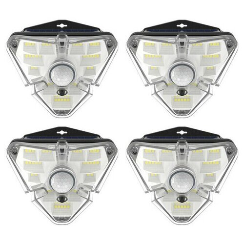 Уличная лампа с датчиком движения Baseus Energy Collection Series Solar Energy Human Body Induction Wall Lamp Triangle Shape 4 шт цвет Черный DGNEN-B01 DGNEN-B01 3290₽