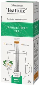 Фото Чай зеленый Teatone с ароматом жасмина в стиках