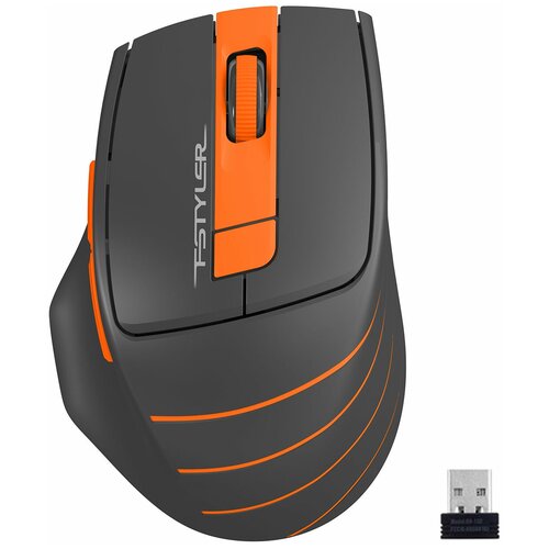 Мышь беспроводная A4Tech FStyler FG30 Grey/Orange мышь беспроводная a4tech fstyler fg30 grey orange