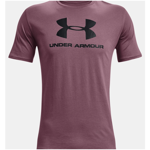 фото Футболка under armour sportstyle logo short sleeve размер md, ash plum / black - 554