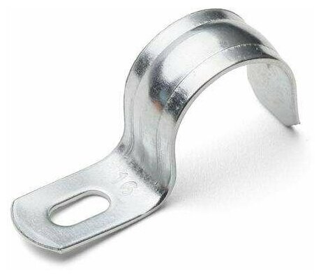 фото Скоба крепежная однолапковая СМО d19-20мм метал. оцинк. (уп.100шт) Fortisflex 49120, 1УП.100 шт.