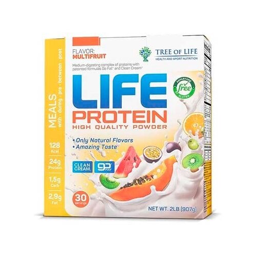 Многокомпонентный портеин Life Protein 2lb (907 гр) со вкусом Тайский Личи 30 порций многокомпонентный портеин life protein 2lb 907 гр со вкусом спелый манго 30 порций