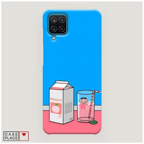 фото Чехол пластиковый samsung galaxy a12 персиковый сок case place