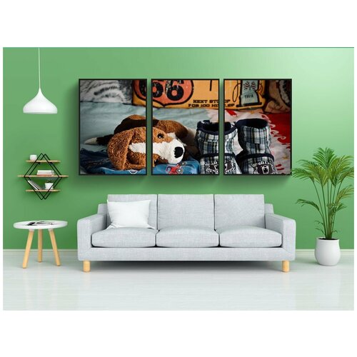 фото Набор модулных постеров для интерьера "спокойной ночи, плюша, пижама" 60x90 см. в тубусе, без рамки lotsprints