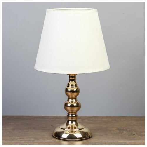 фото Лампа настольная risalux "адель", 1*40 вт, е27, 220 в, золото, 21*21*37 см