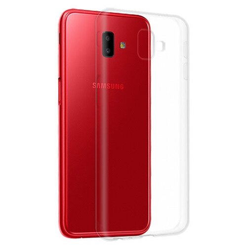 Силиконовый чехол для Samsung Galaxy J6+ J610 прозрачный 1.0 мм аксессуар чехол для samsung galaxy j6 plus 2018 j610 gurdini premium silicone black 907480