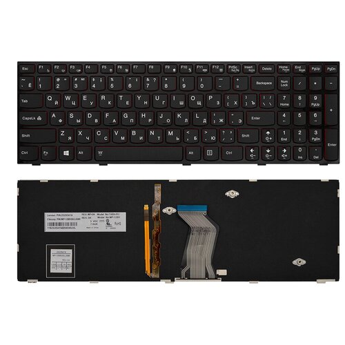 Клавиатура для ноутбука Lenovo IdeaPad Y510P-ISE черная с подсветкой 2280₽