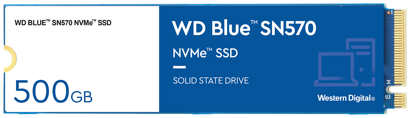 SSD накопитель WD Blue SN570 500ГБ, M.2 2280, PCI-E x4, NVMe - фото №1