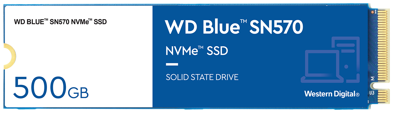 Твердотельный накопитель Western Digital WD Blue SN570 NVMe 500 ГБ M.2 WDS500G3B0C