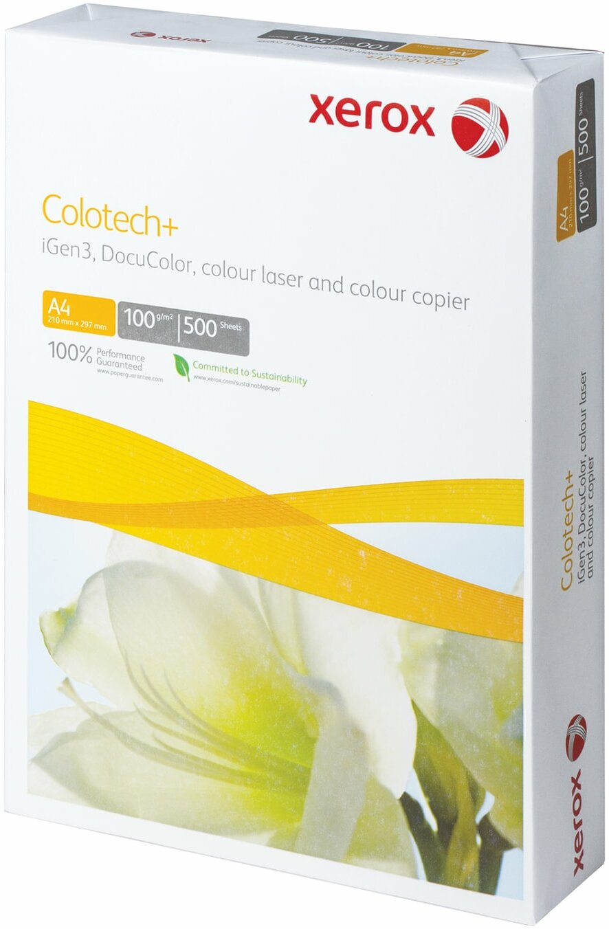 Бумага Xerox Colotech+ 003R98842 A4/100г/м2/500л./белый для лазерной печати 003R98842