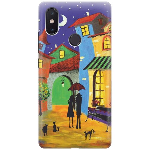 фото Re:pa накладка transparent для xiaomi mi 8 se с принтом "разноцветный город"