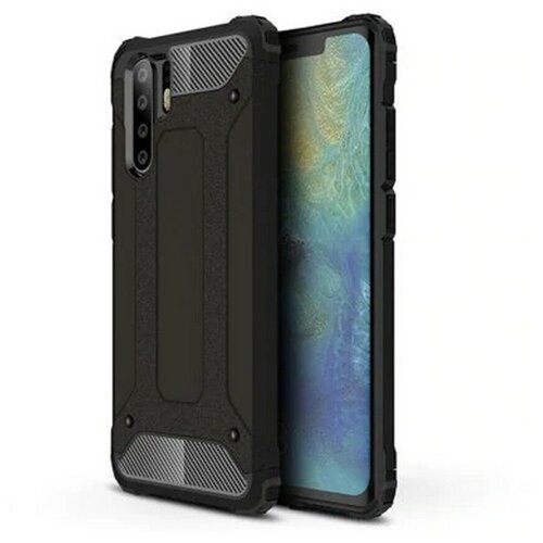 фото Противоударная накладка armor case для huawei p30 pro черный opt-mobile