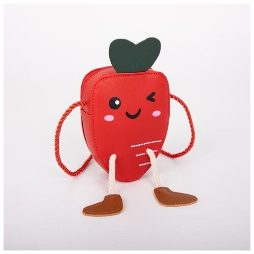 фото Сумка детская, отдел на молнии, длинный шнурок, цвет красный, «морковка» mikimarket