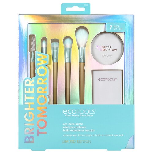 Набор для макияжа глаз EcoTools Eye Shine Bright Kit, 7 шт. ecotools luxe soft highlight brush