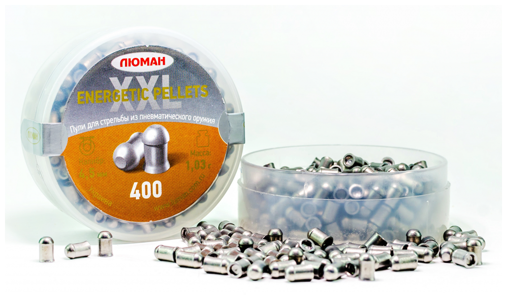 Пули Люман Energetic pellets XXL, калибр 4,5 мм, вес 1,03 г, 400 шт