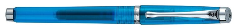 Ручка перьевая Pierre Cardin I-SHARE. Цвет - синий прозрачный. Упаковка Е-2.