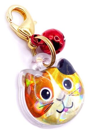 Милый адресник Japan Premium Pet в виде трёхцветной кошечки. - фотография № 3