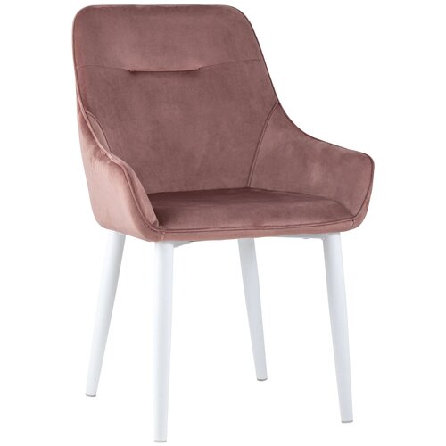 фото Стул stool group диана, металл/текстиль, цвет: пыльно-розовый/белый
