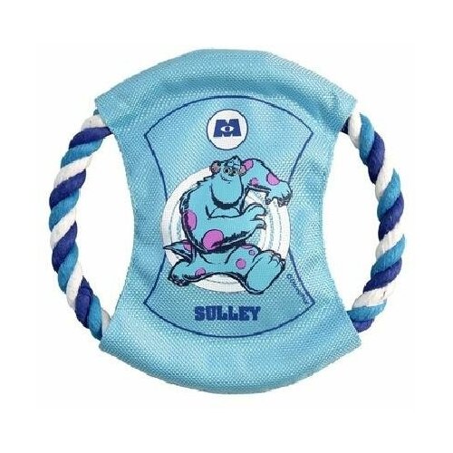 фото Triol игрушка для собак disney sulley летающий диск на веревке 19 см, 0,094 кг