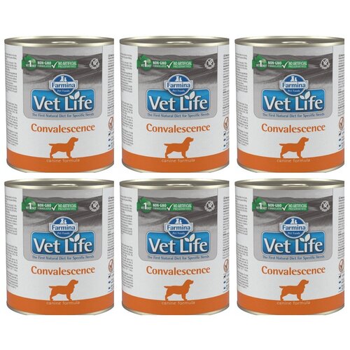 Влажный корм Vet Life паштет для собак Convalescence, 6 шт. корм для собак farmina vet life natural diet при заболеваниях опорно двигательного аппарата сух 2кг