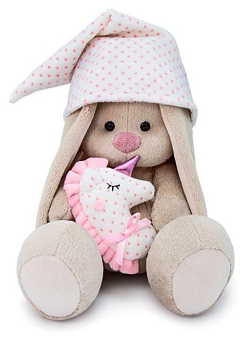 Мягкая игрушка "Зайка Ми" с розовой подушкой - единорогом, 18 см SidS-305 4543925
