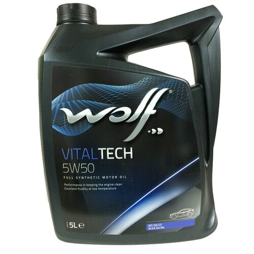 Wolf Масло Моторное Vitaltech 5w50 5l Bmw Longlife-01, Mb 229.3, Vw 501.01, Vw 505.00, Acea A3/B4-08, Api Sn/Cf