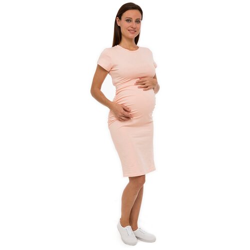 Платье Lunarable для беременных с коротким рукавом светло-розовый, размер 46(M)