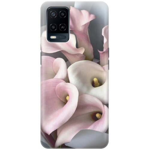 фото Силиконовый чехол на oppo a54 / оппо а54 с принтом "розовые каллы gosso