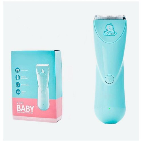 Набор для стрижки Professional Детская Тихая Беспроводная аккумуляторная V-150 титановое покрытие лезвий голубой 186000₽