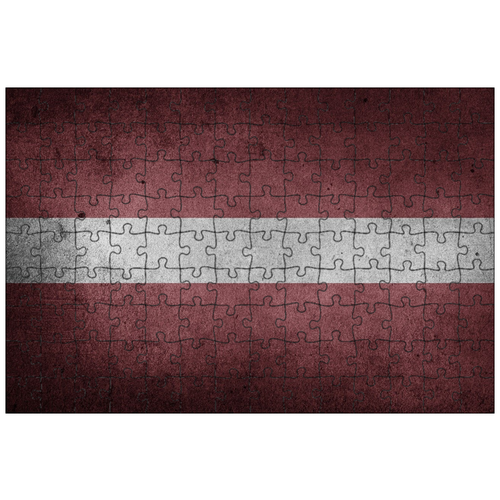 фото Магнитный пазл 27x18см."флаг, латвия, европа" на холодильник lotsprints