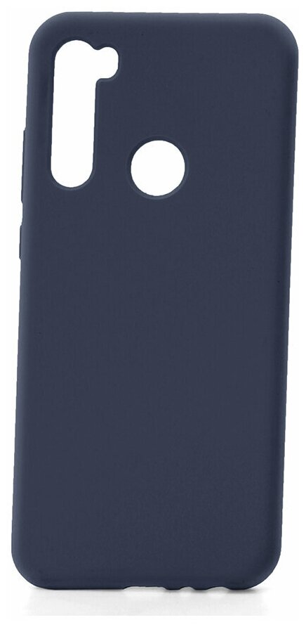 Чехол на Xiaomi Redmi Note 8T Kruche Silicone Plain Midnight blue, противоударный пластиковый кейс, защитный силиконовый бампер, софттач накладка