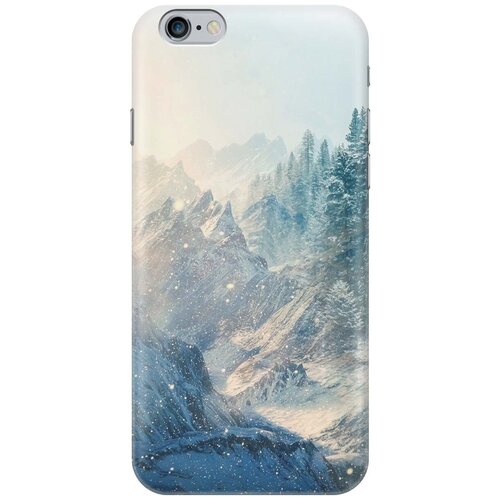 Силиконовый чехол на Apple iPhone 6S Plus / 6 Plus / Эпл Айфон 6 Плюс / 6с Плюс с рисунком Снежные горы и лес силиконовый чехол снежные горы на apple iphone 6 6s