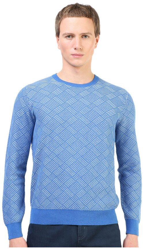 Пуловер с круглым вырезом синий с рисунком MARVELIS размер: M цвет: Голубой арт. 63131519