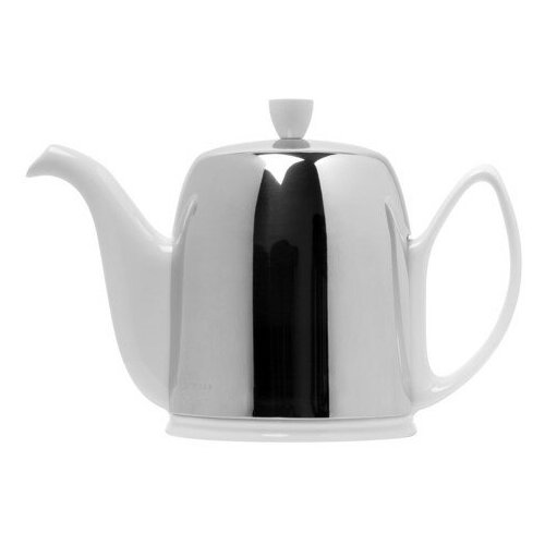 фото Фарфоровый белый заварочный чайник на 8 чашек с стальной крышкой. salam white 211990 , 1500 мл, degrenne degrenne 