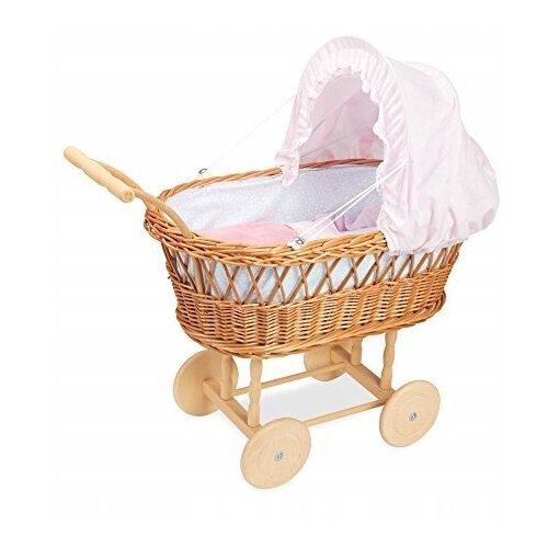 Petitcollin Wicker Doll Pram (Коляска Петитколлин для кукол до 40 см розовая)