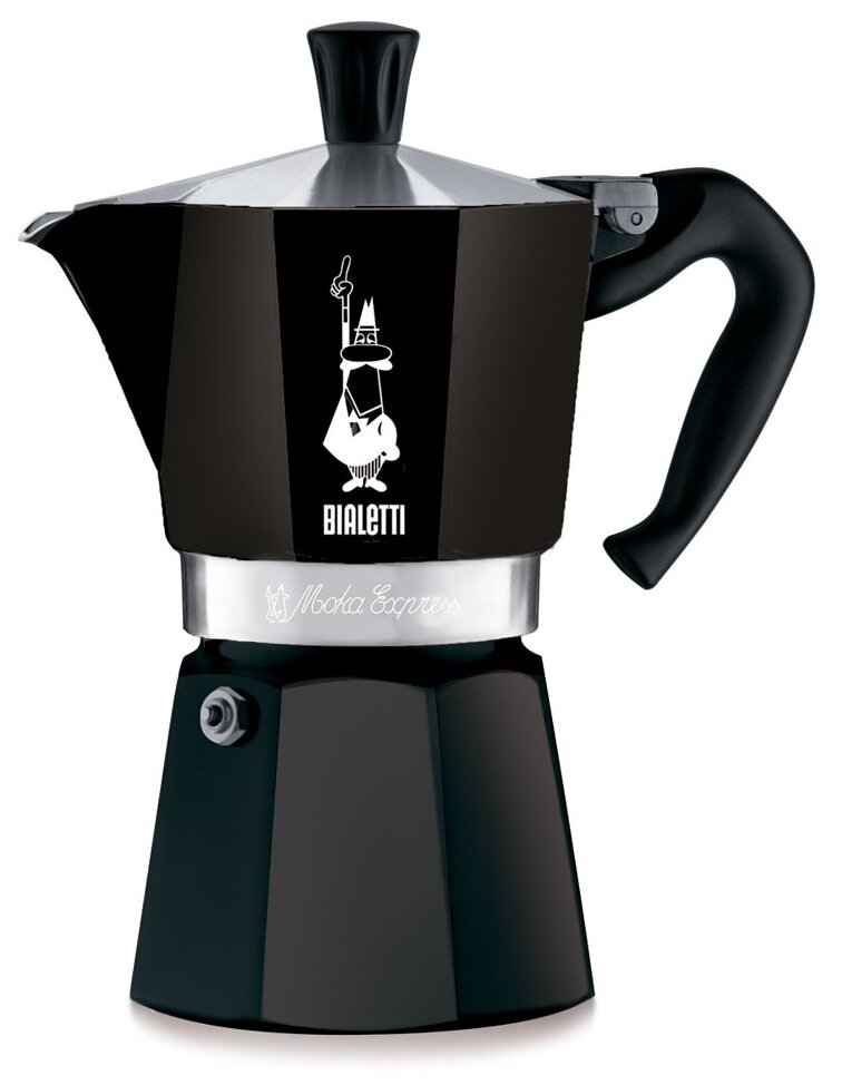 Гейзерная кофеварка Bialetti «Moka express» 4953/NP (на 6 порций, 240 мл) Черная