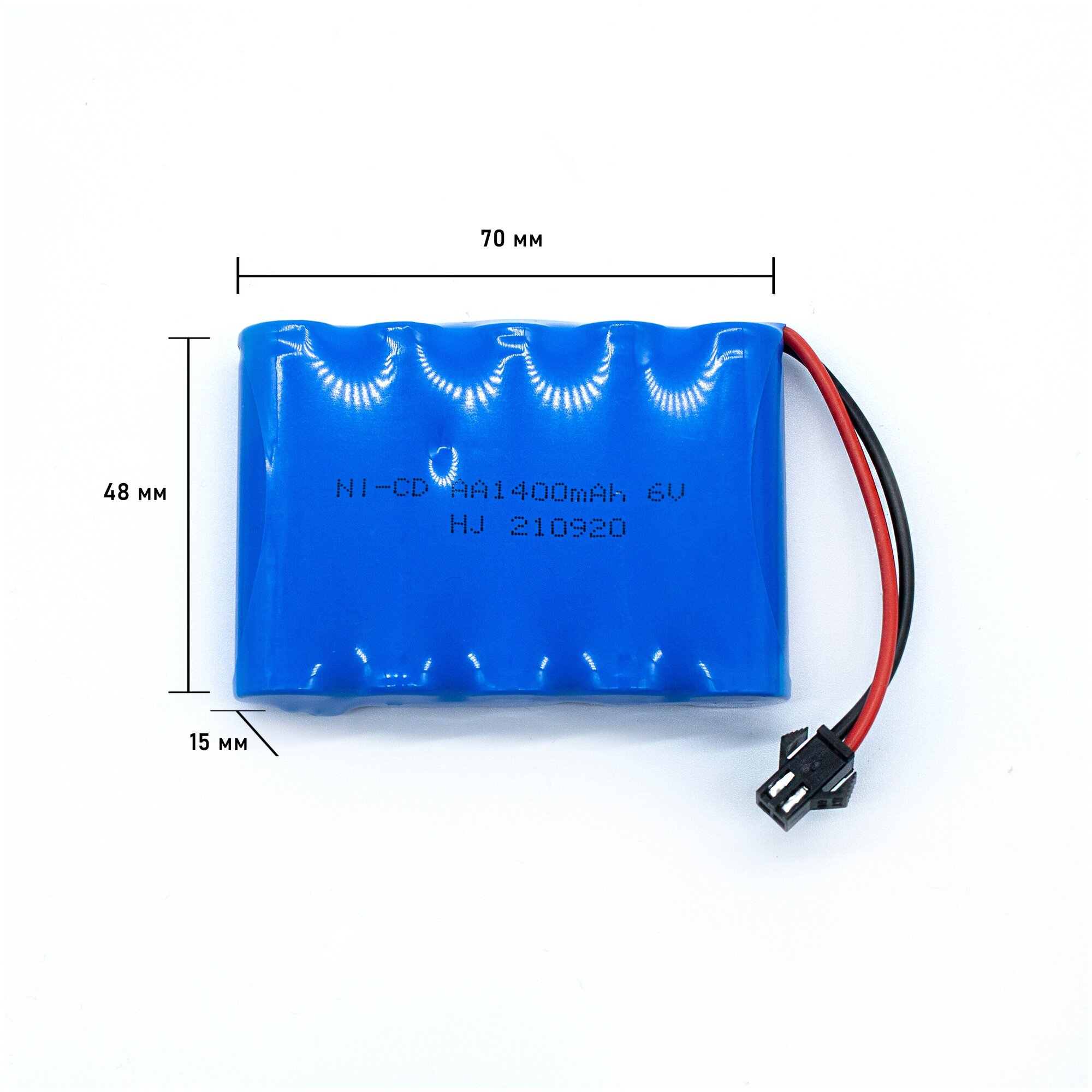 Аккумулятор Ni-Cd 6 V 1400 mAh, разъем YP для детской машинки на пульте