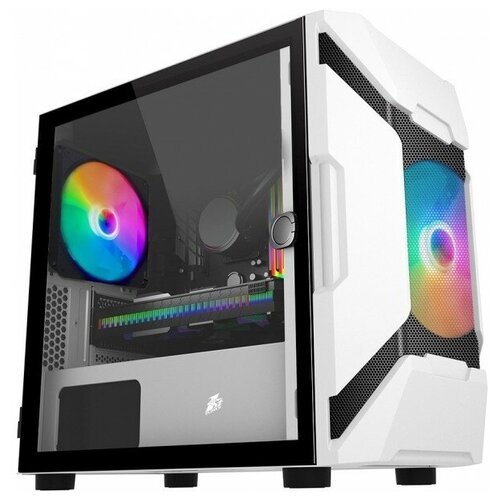 Корпус 1STPLAYER DK D3-A WHITE mATX tempered glass 2x 140mm LED fans inc D3-A-WH-2G6P 696900₽