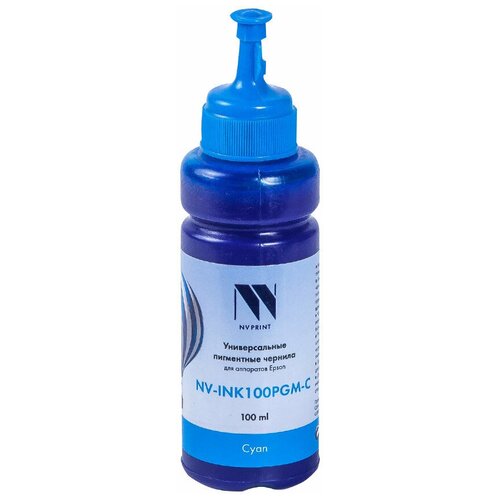 Чернила NV-INK100PGM Cyan универсальные пигментные для аппаратов Epson (100ml) (Китай) чернила nv ink100 универсальные light cyan пигментные для аппаратов epson 100ml